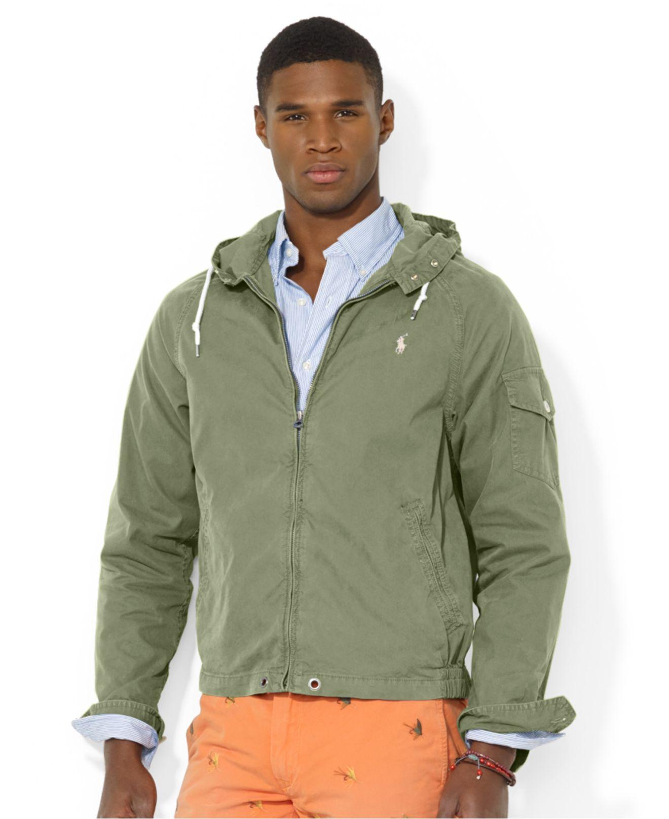Polo ralph lauren Hooded Windbreaker in Green for Men Lyst